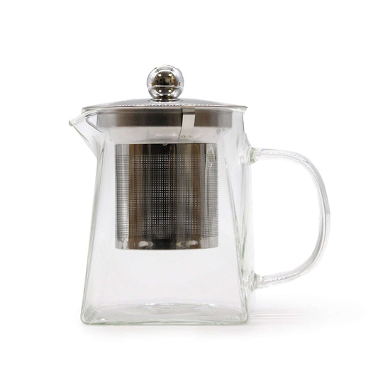 --Glass Infuser Teapot - Tower Shape - 350ml-