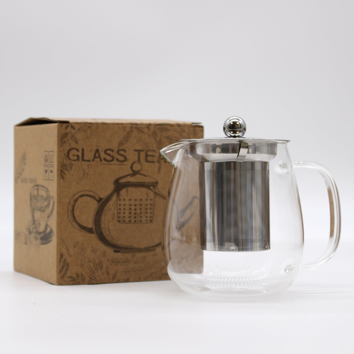 -1-Glass Infuser Teapot - Contemporary - 550ml-1