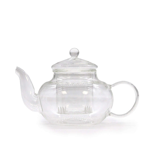 --Glass Infuser Teapot - Round Pearl - 400ml-