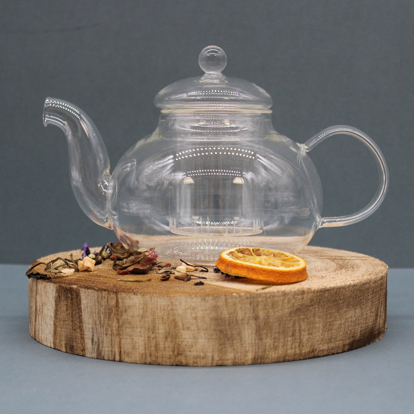 -2-Glass Infuser Teapot - Round Pearl - 800ml-2