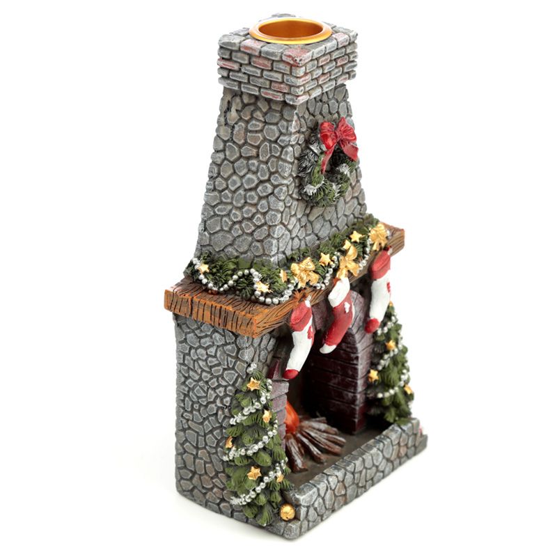 -3-Christmas Fireplace Backflow Incense Burner-3