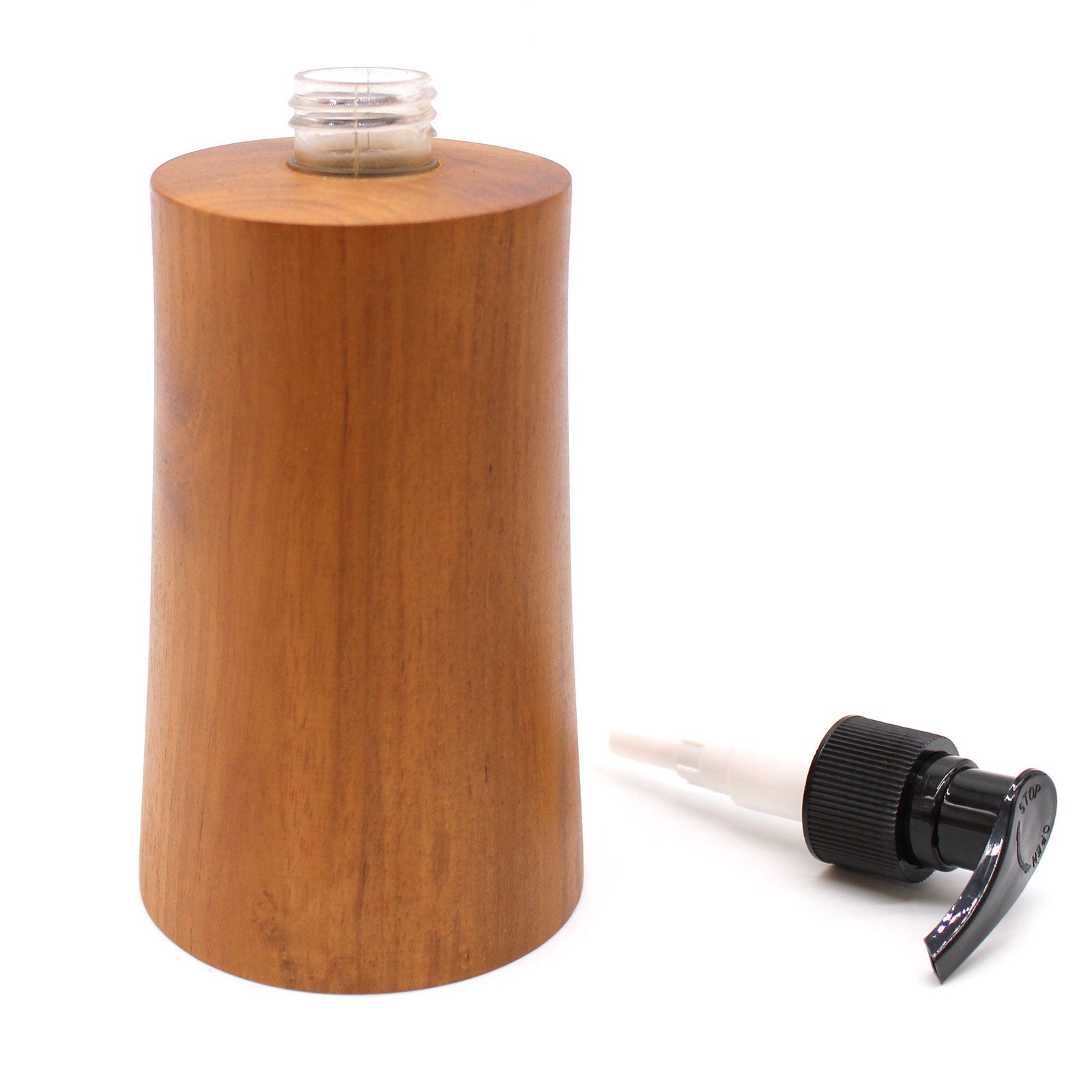 -2-Natural Teakwood Soap Dispenser - Taper-2