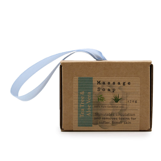 --Boxed Single Massage Soaps - Tea Tree & Aloe Vera-