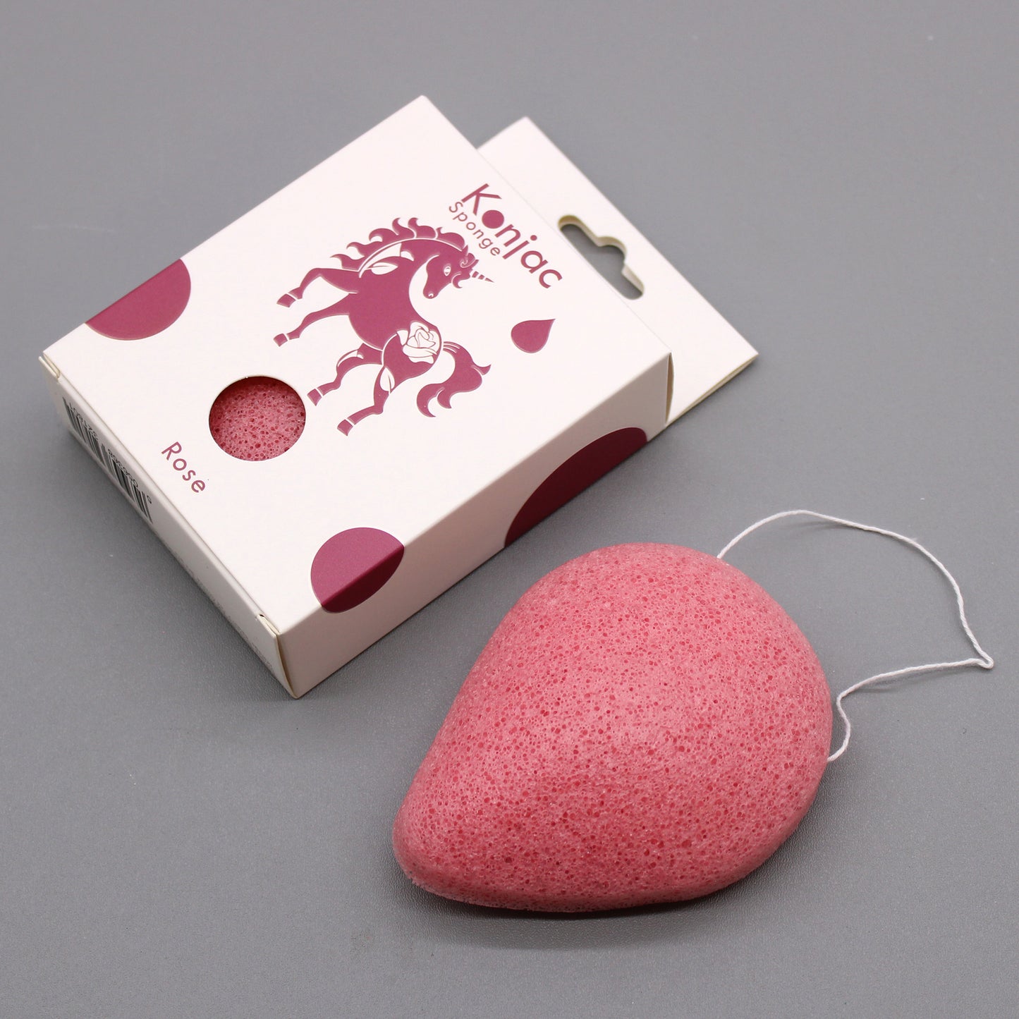 -1-Teardrop Konjac Sponge - Rose - Anti-aging-1