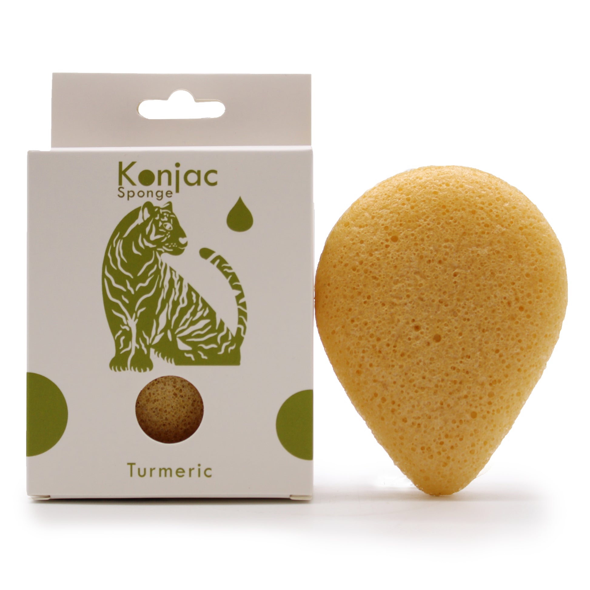 --Teardrop Konjac Sponge - Turmeric - Anti-wrinkle-