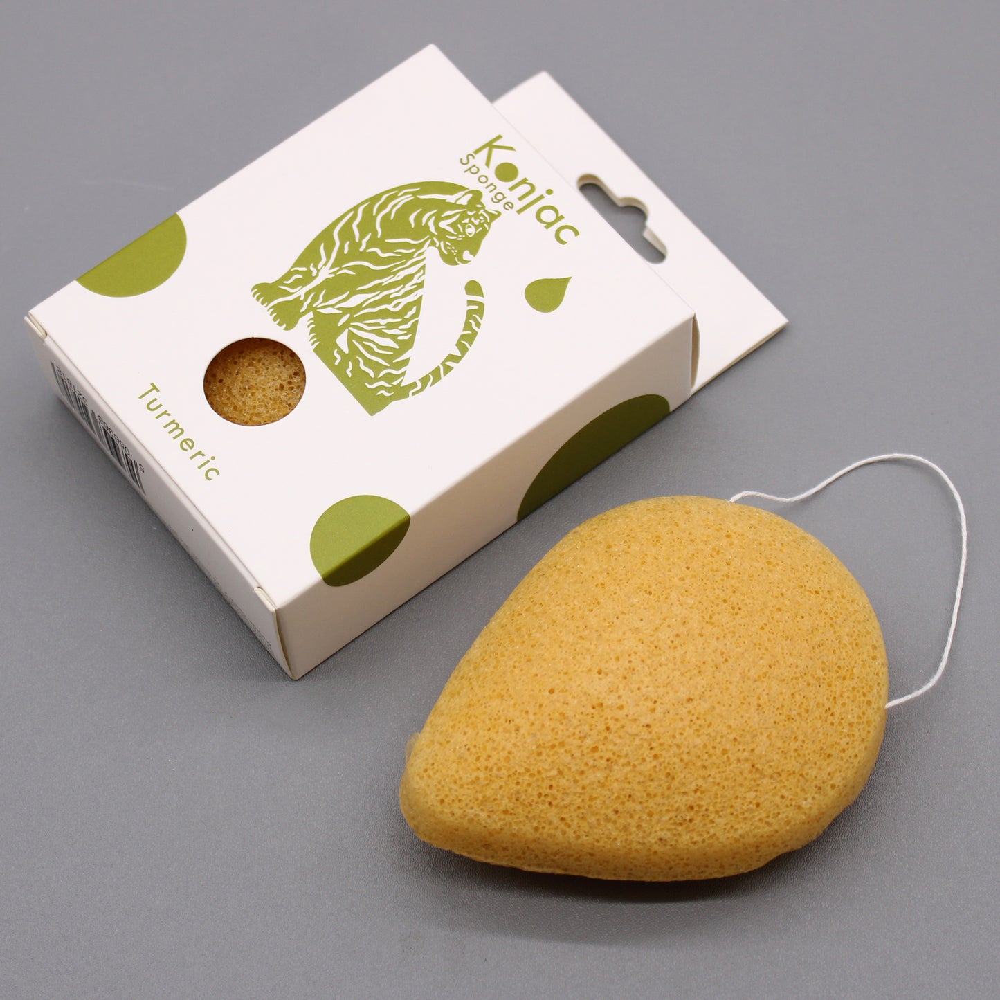 -1-Teardrop Konjac Sponge - Turmeric - Anti-wrinkle-1