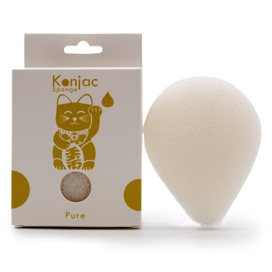 --Teardrop Konjac Sponge - Natural - Sensitive skin-