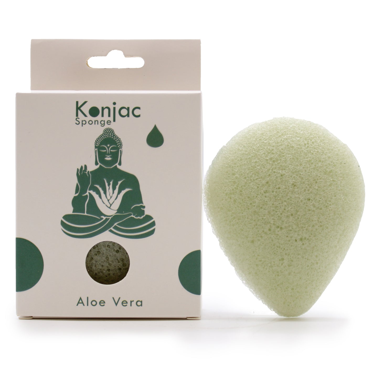 --Teardrop Konjac Sponge - Aloe Vera - Healing-