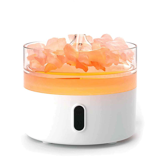 --Himalayan Salt  Aroma Diffuser - Night Light - USB-C - Flame Effect ( salt included)-