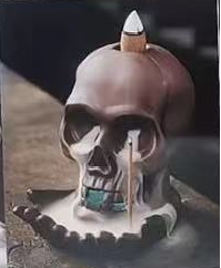 -1-Backflow Incense Burner - Weeping Skull (with light)-1