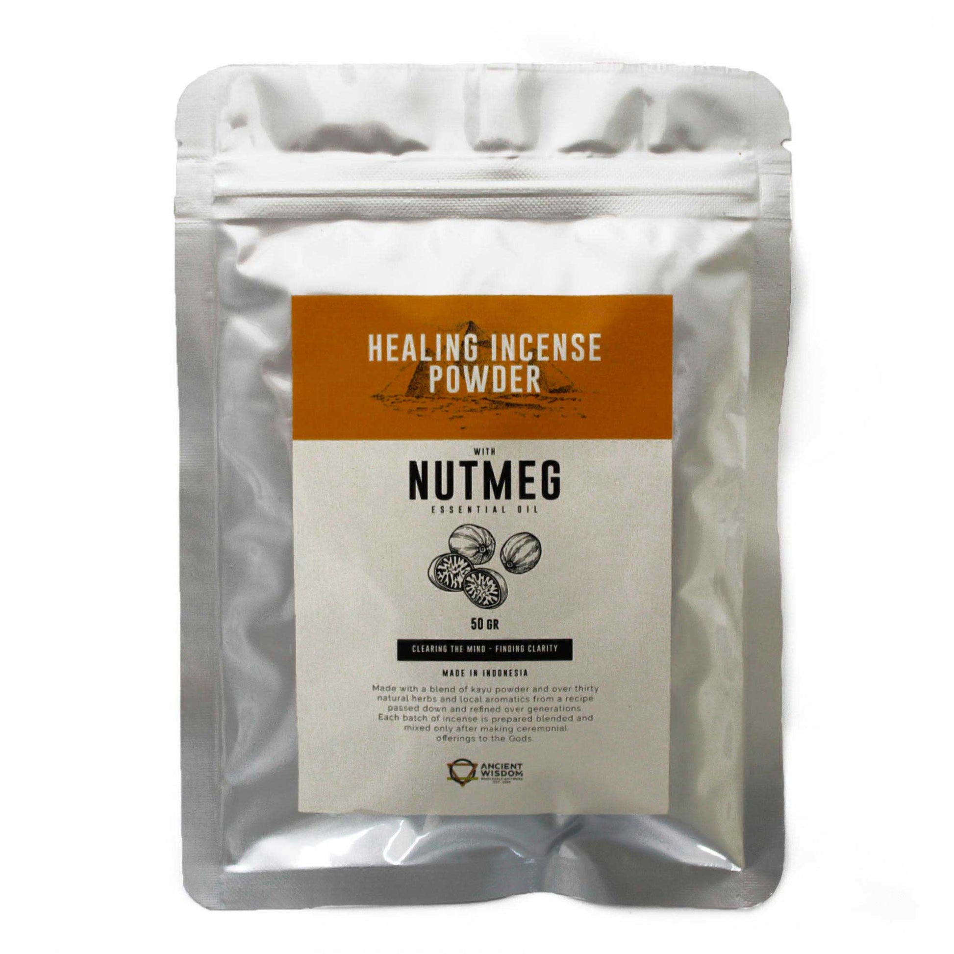 --Healing Incense Powder - Nutmeg 50gm-