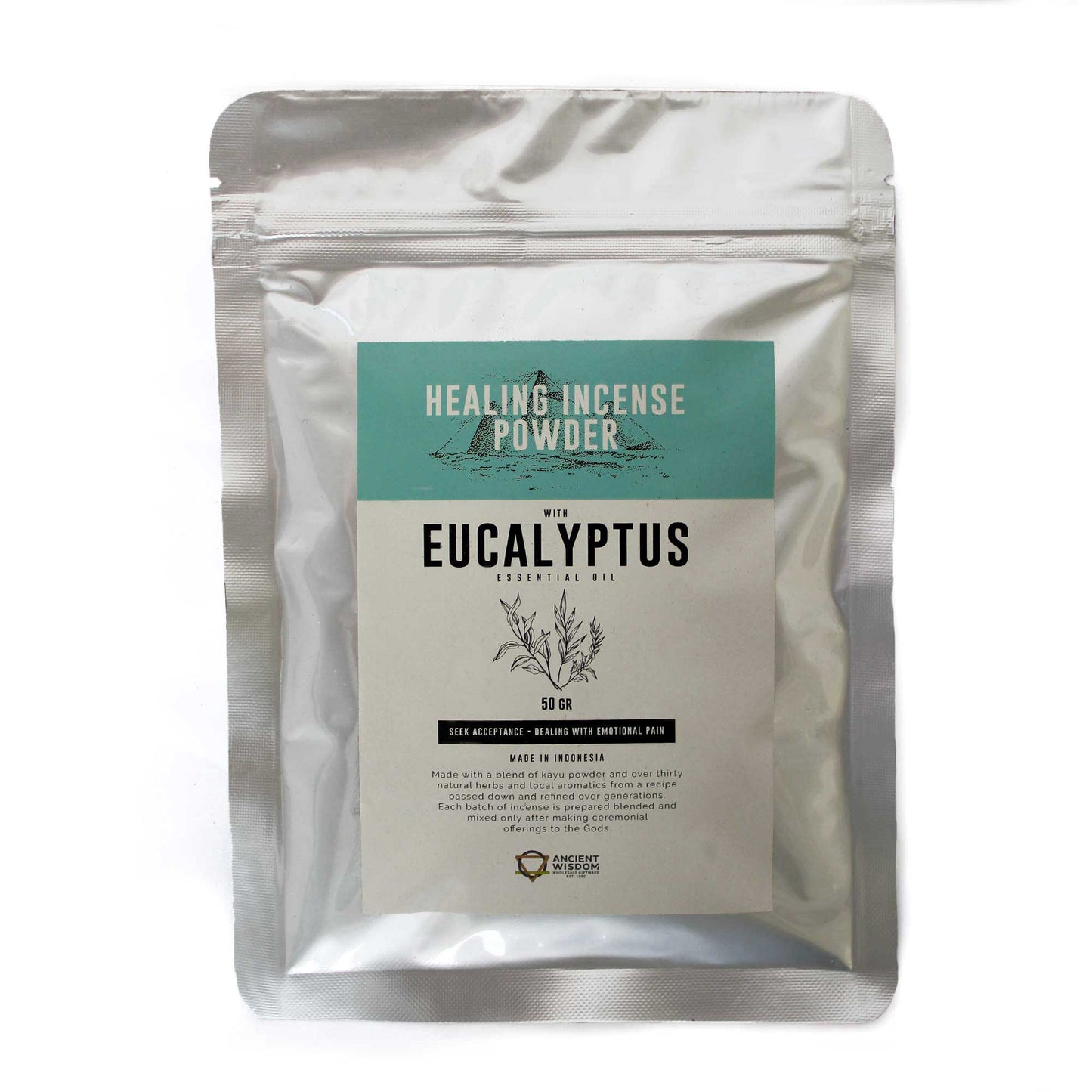 --Healing Incense Powder - Eucalyptus 50gm-