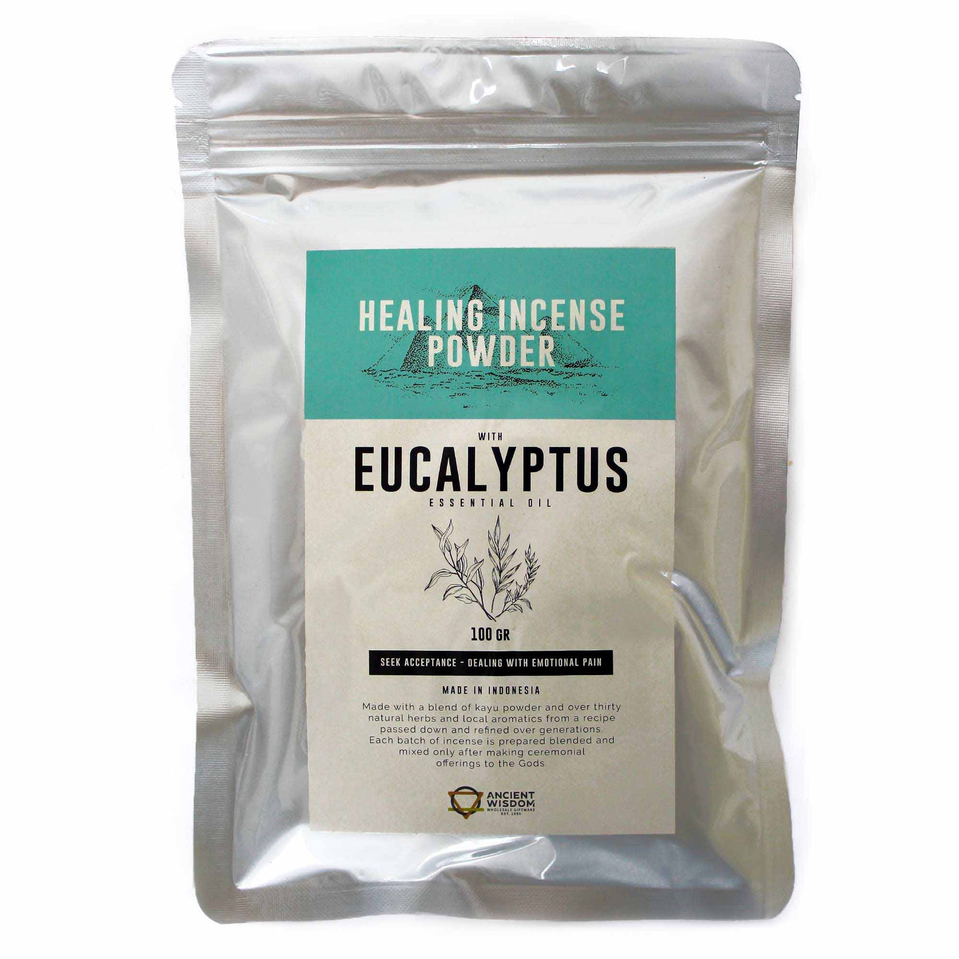 --Healing Incense Powder - Eucalyptus 100gm-