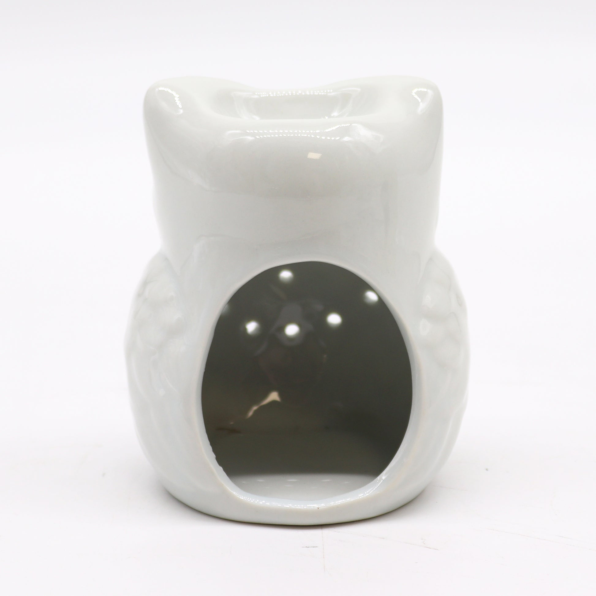 -1-Classic White Oil Burner - Tall Owl-1