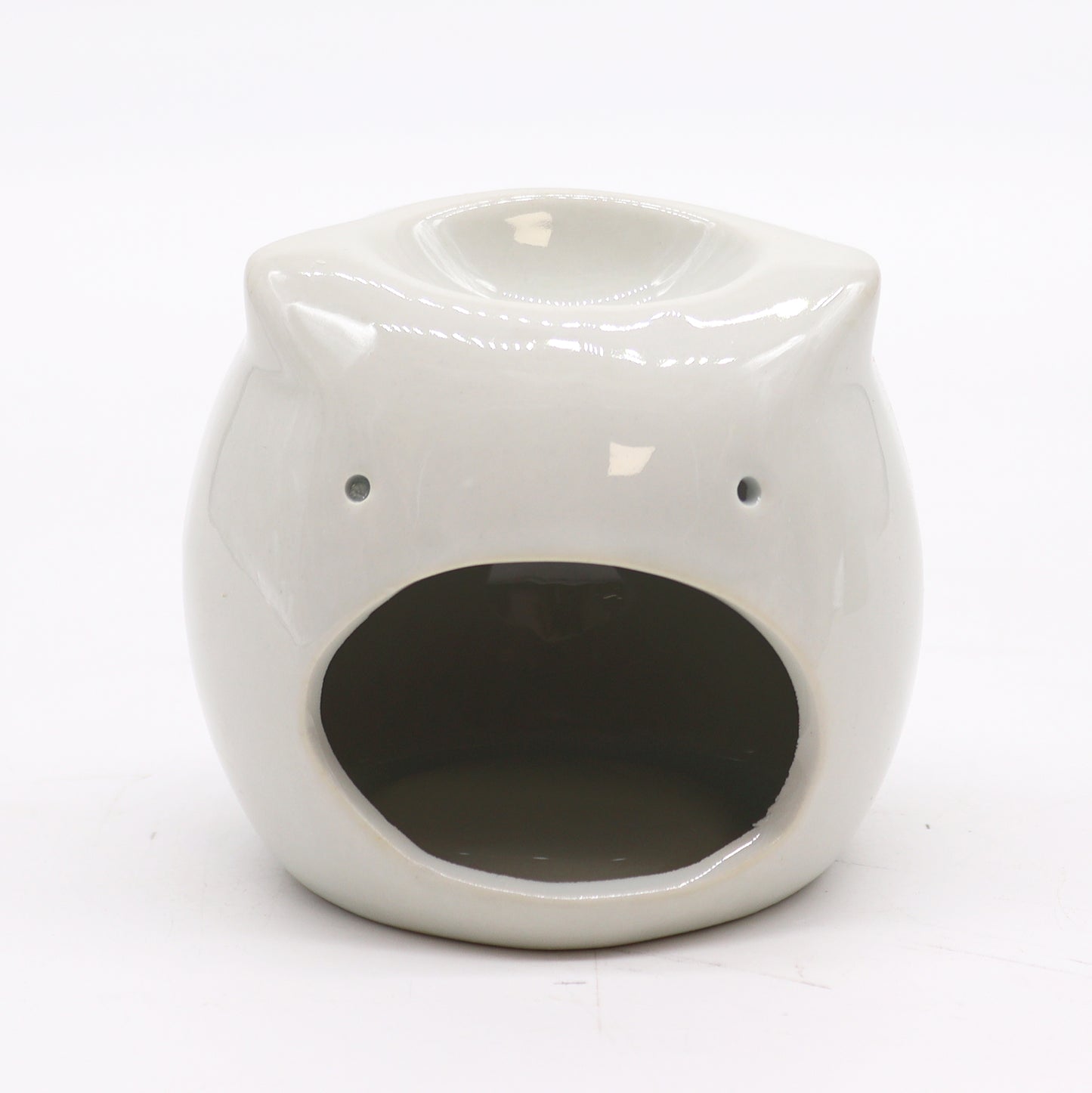 -1-Classic White Oil Burner - Short Owl-1