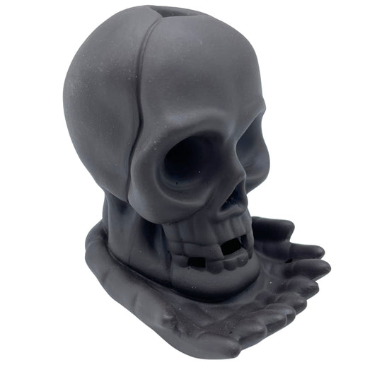 --Backflow Incense Burner - Weeping Skull (with light)-