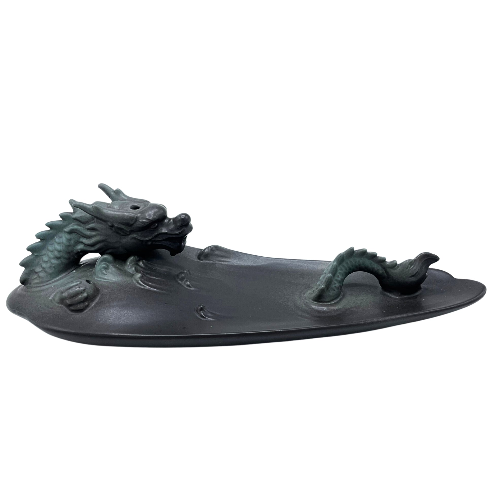 --Backflow Incense Burner - Dragon in Pool with Surprising Details-