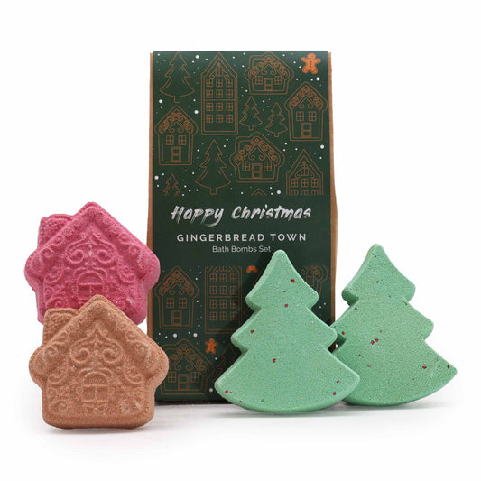 --Gingerbread Town Christmas Bath Bomb Gift Pack-