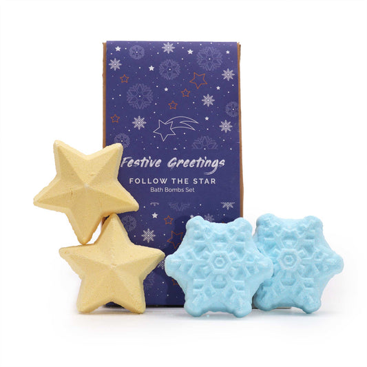 --Follow the Star Christmas Bath Bomb Gift Pack-