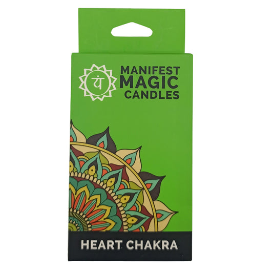 --Manifest Magic Candles (pack of 12) - Green - Heart Chakra-