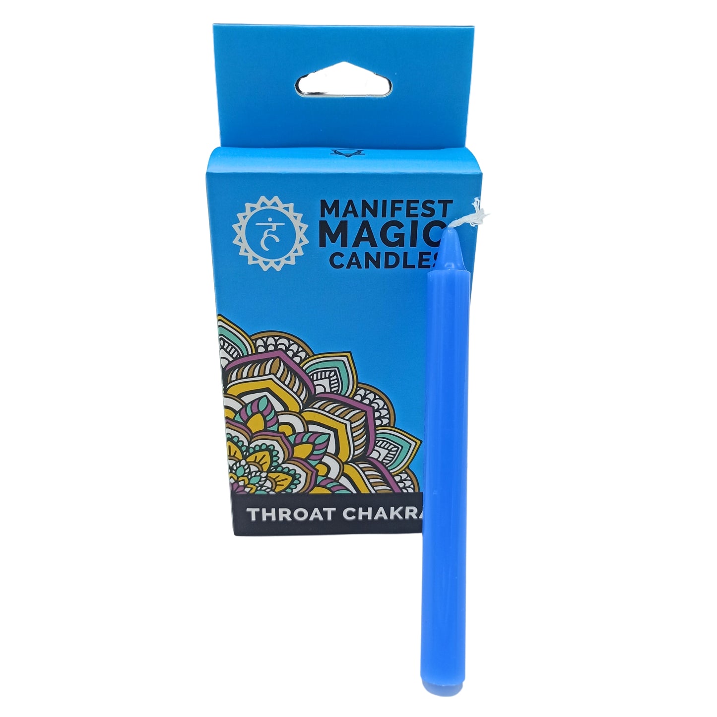 -1-Manifest Magic Candles (pack of 12) - Blue - Throat Chakra-1