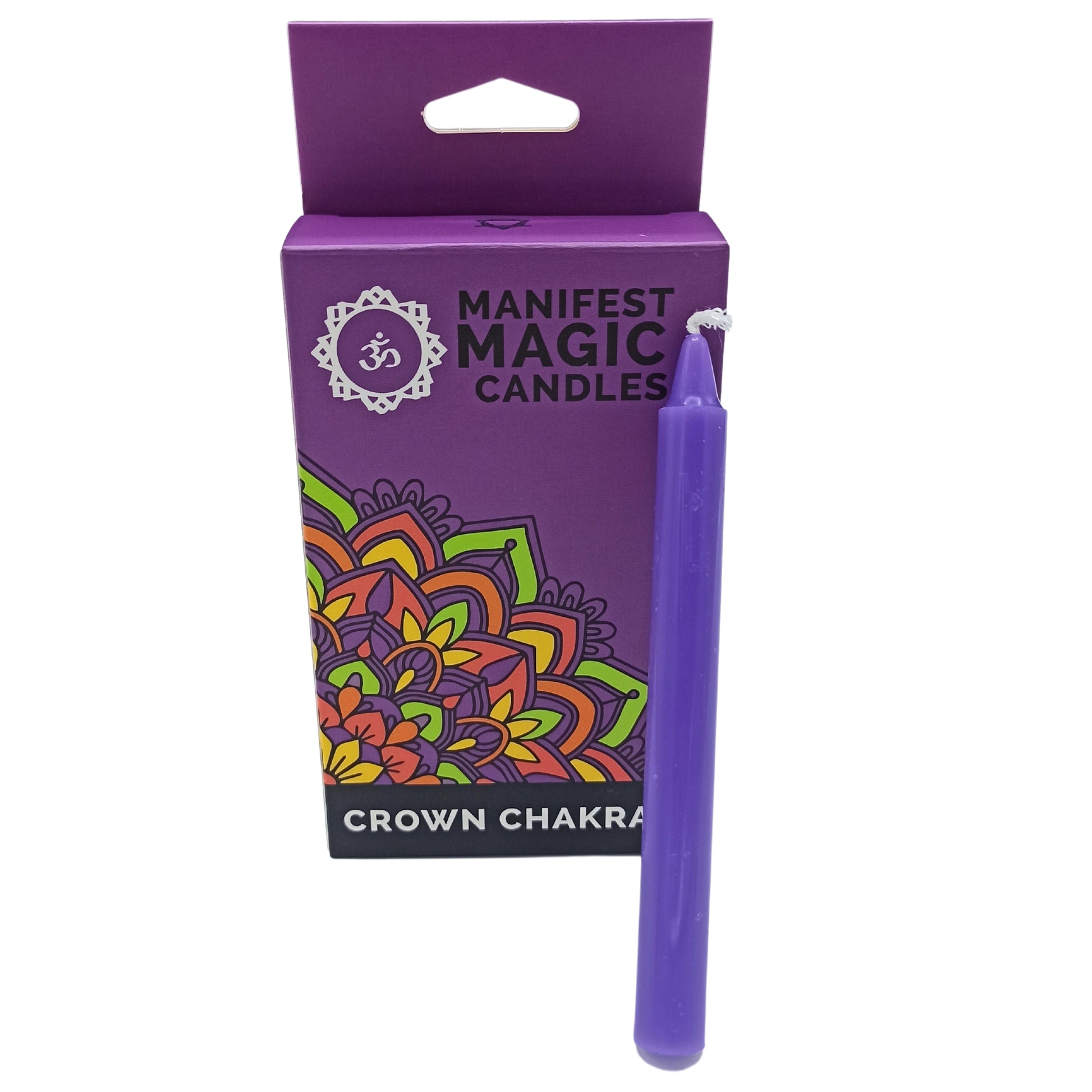 -1-Manifest Magic Candles (pack of 12) - Violet - Crown Chakra-1