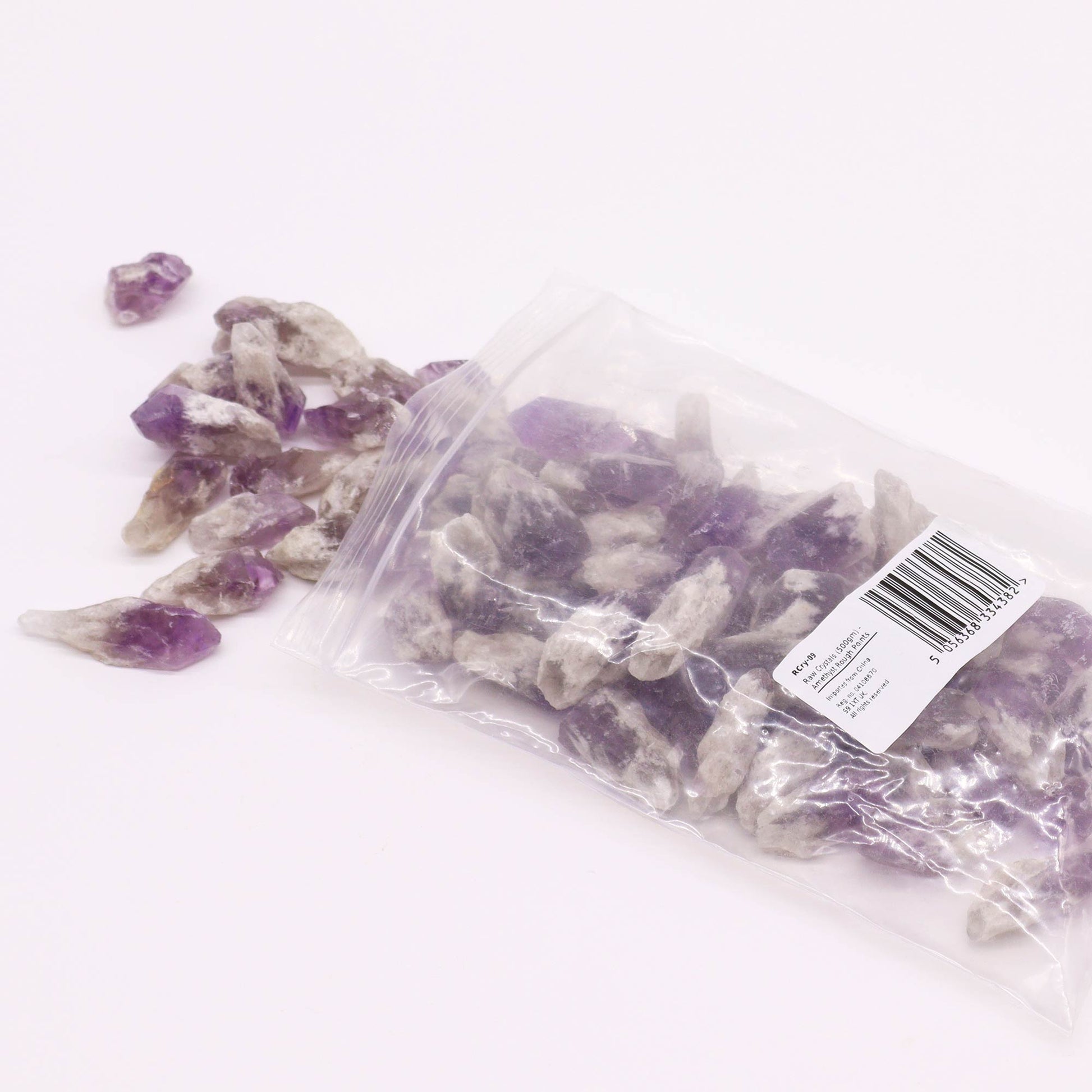 -1-Raw Crystals (500gm) - Amethyst Rough Points-1