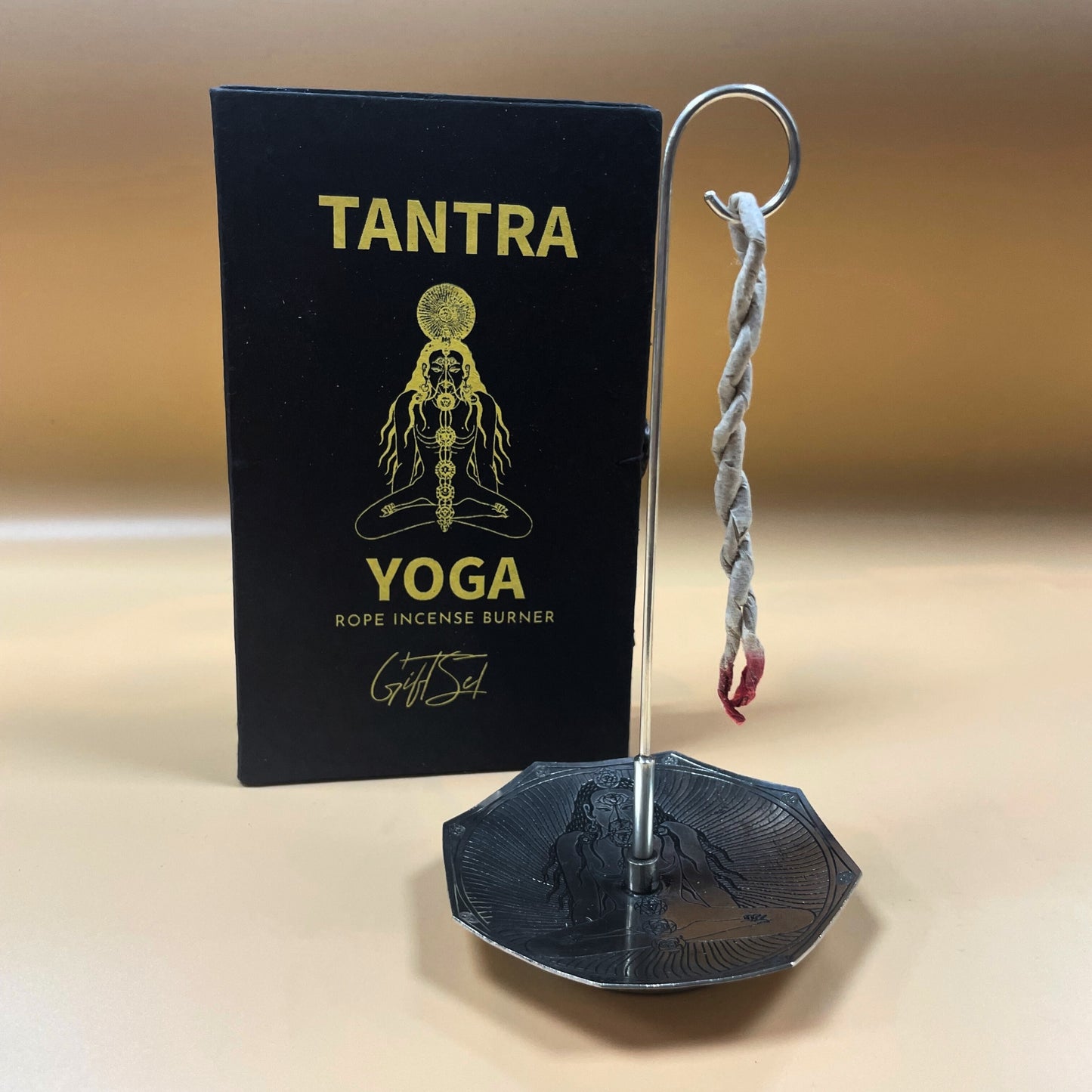 -1-Rope Incense and Silver Plated Holder Set - Tantra Yoga-1