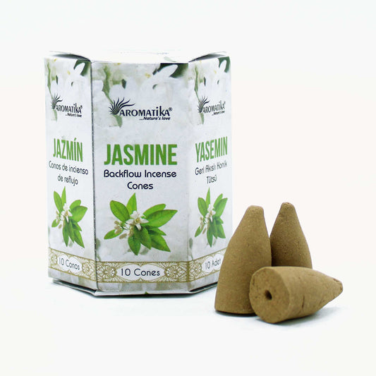 --Pack of 10 Masala Backflow Incense - Jasmine-