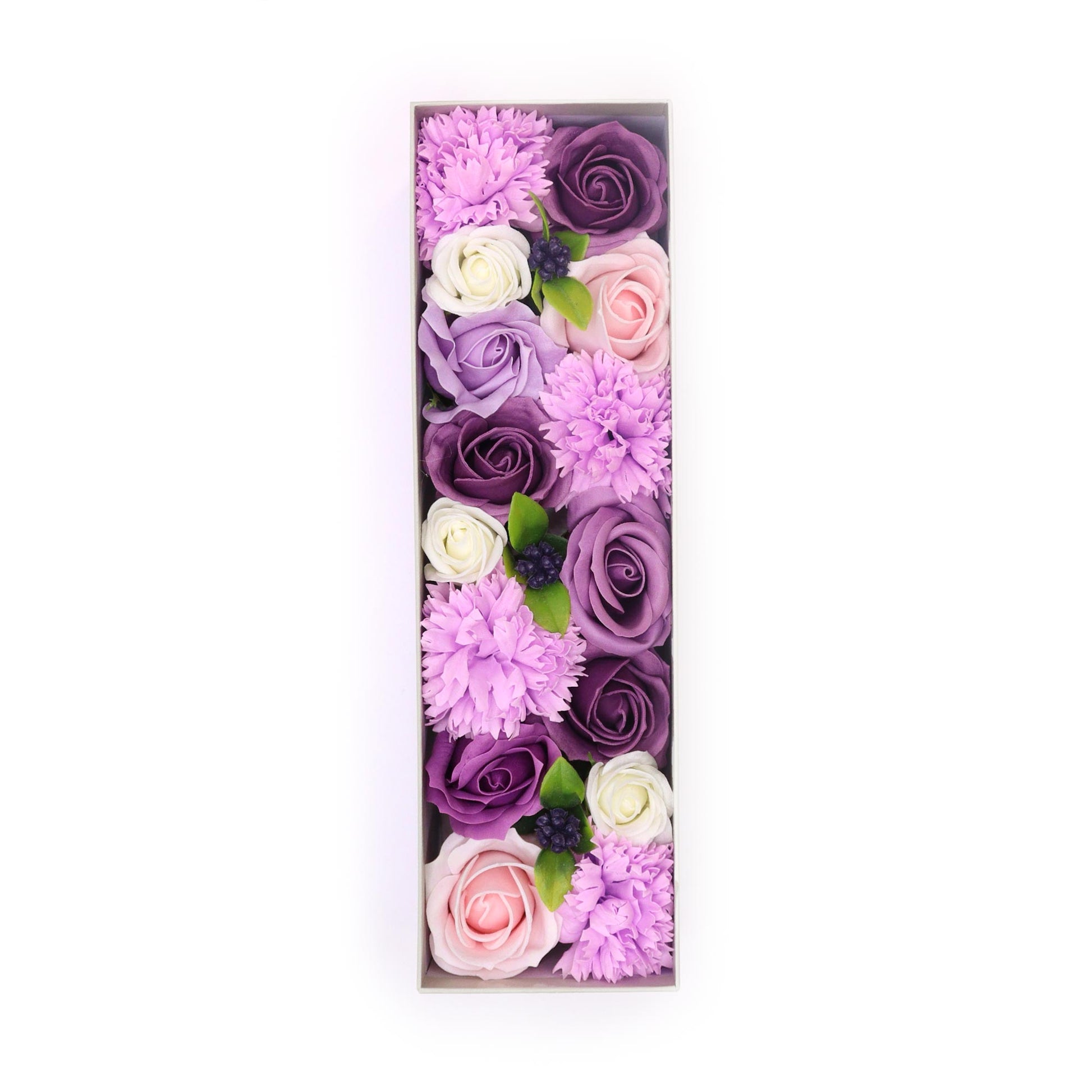 --Long Box -  Lavender Rose & Carnation-