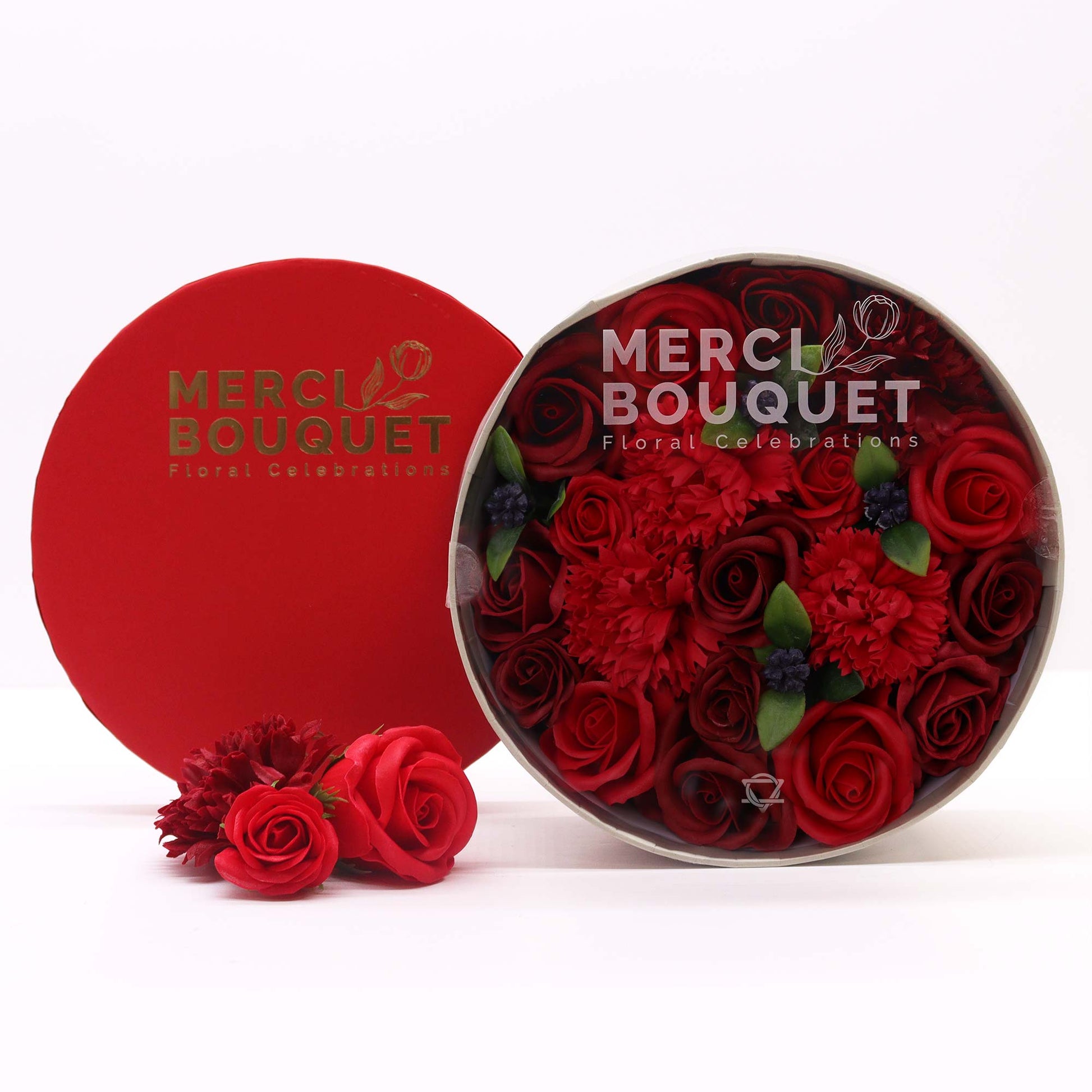 -1-Round Box - Classic Red Roses-1