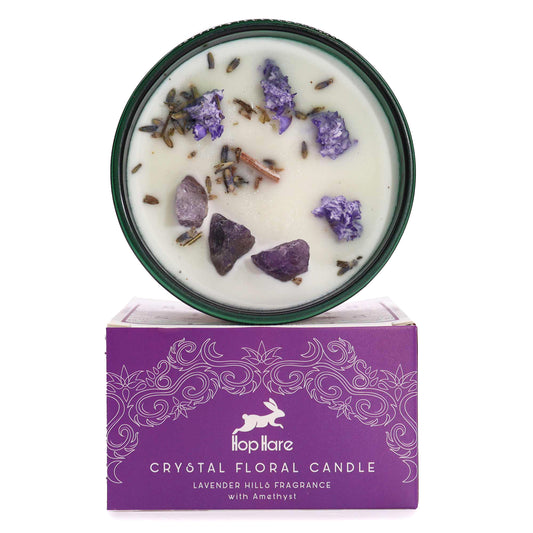 --Hop Hare Crystal Magic Flower Candle - The Moon-