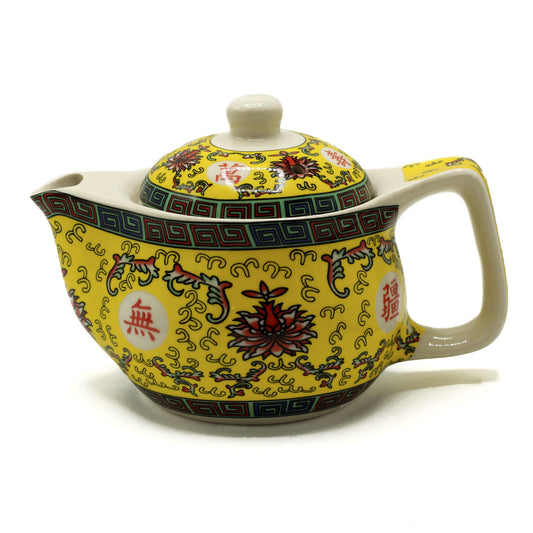 --Small Herbal Teapot - Long Life Oriental Design-