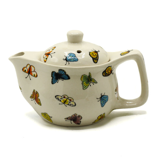 --Small Herbal Teapot - Butterflies-