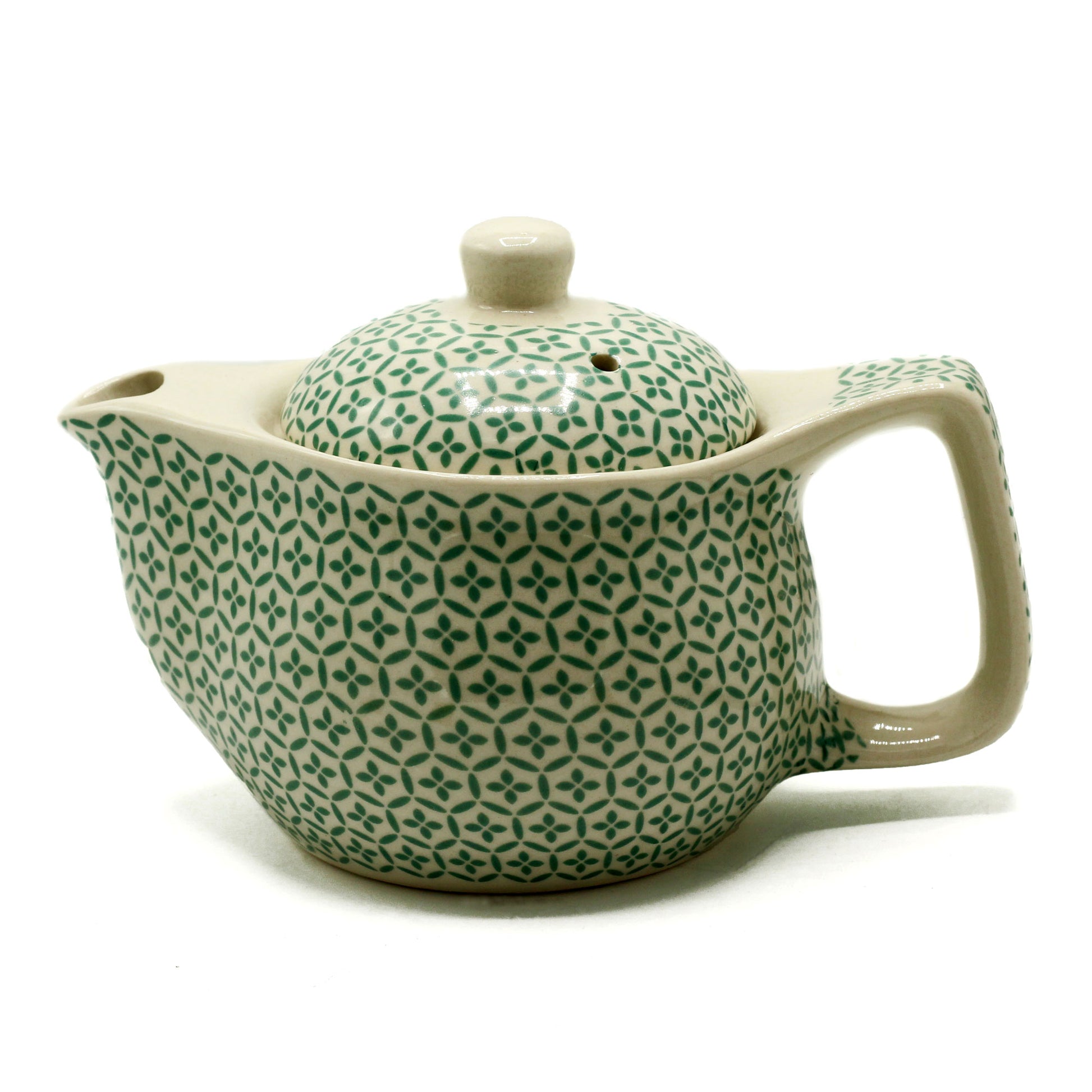 --Small Herbal Teapot - Green Mosaic-