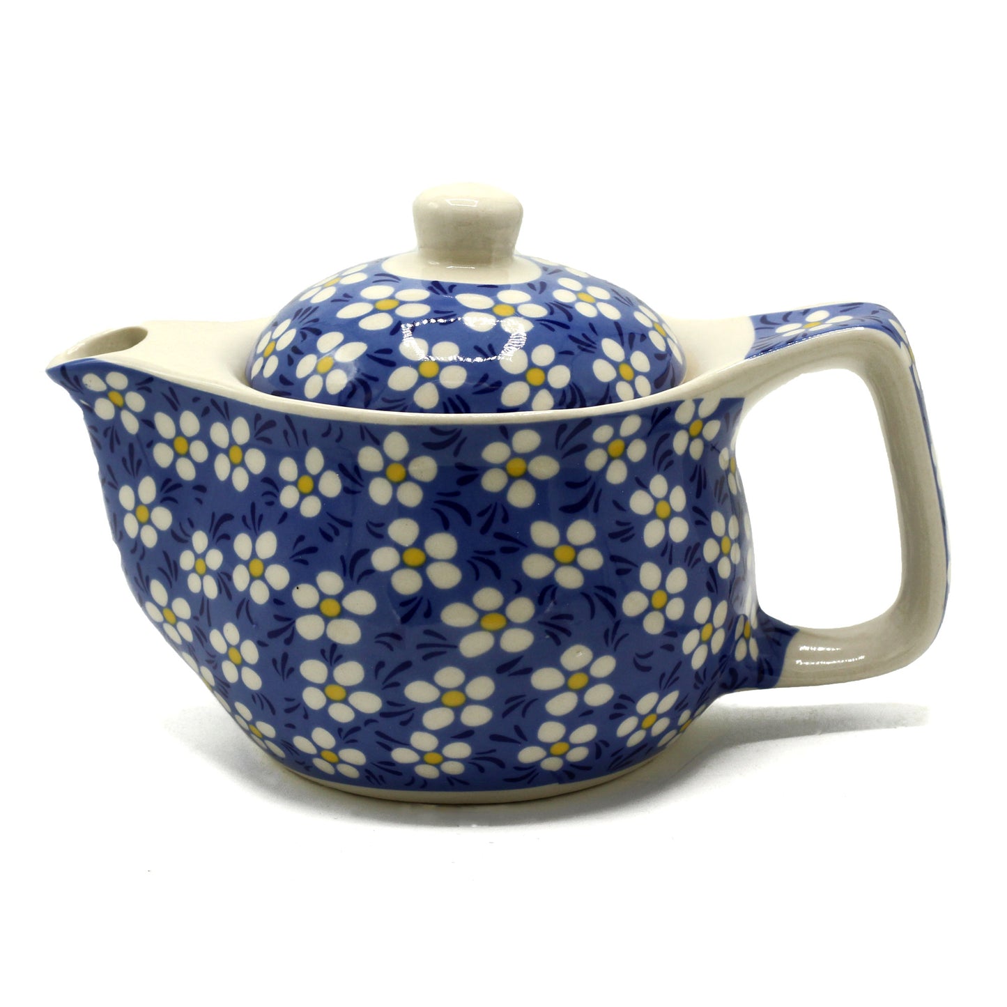 --Small Herbal Teapot - Blue Daisey-