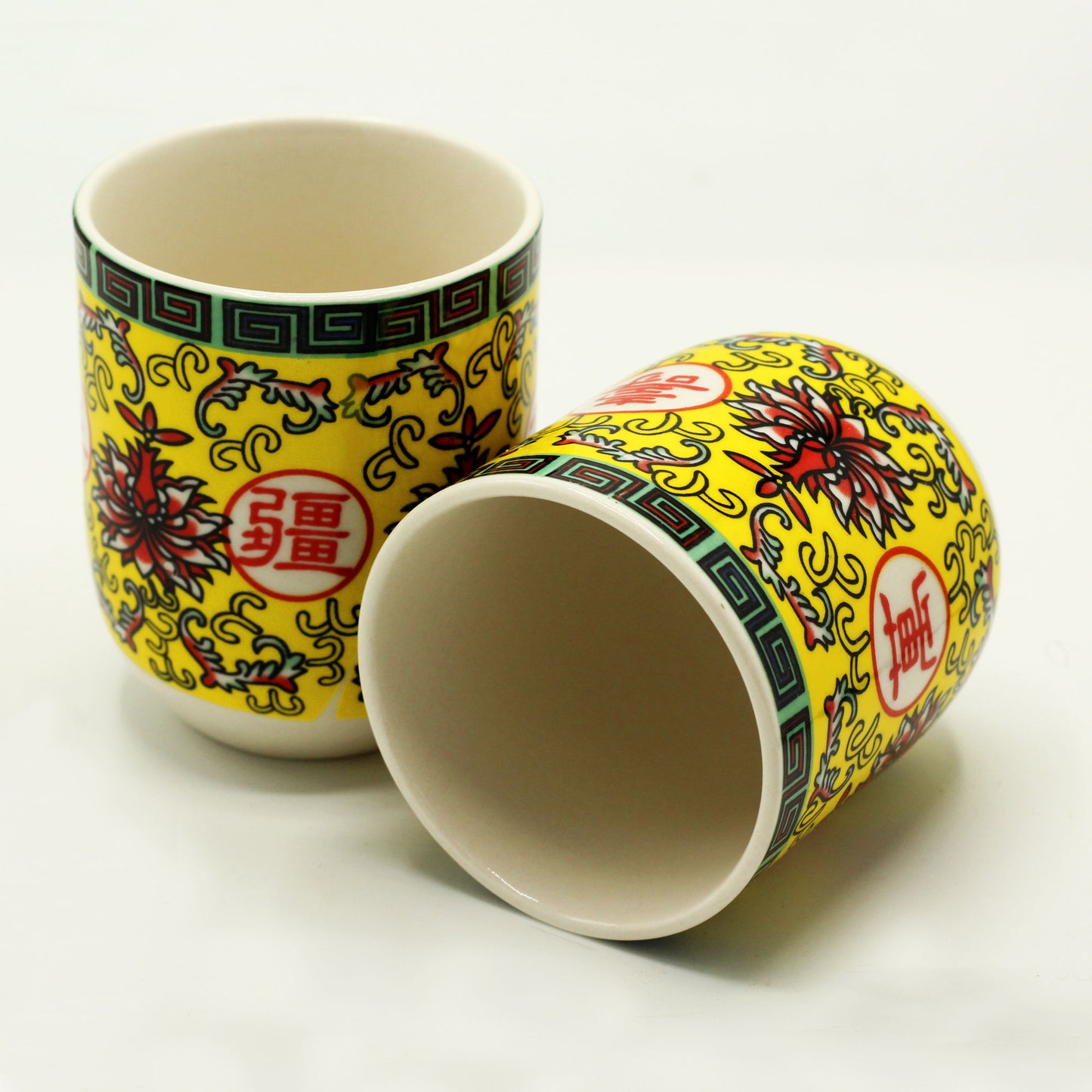 -1-Herbal Tea Cups - Long Life Oriental Design-1