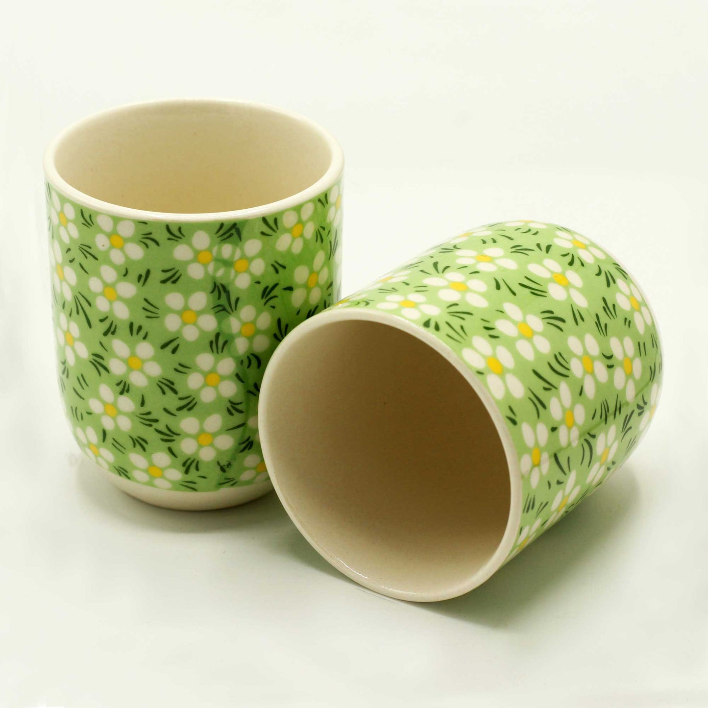 -1-Herbal Tea Cups - Green Daisey-1