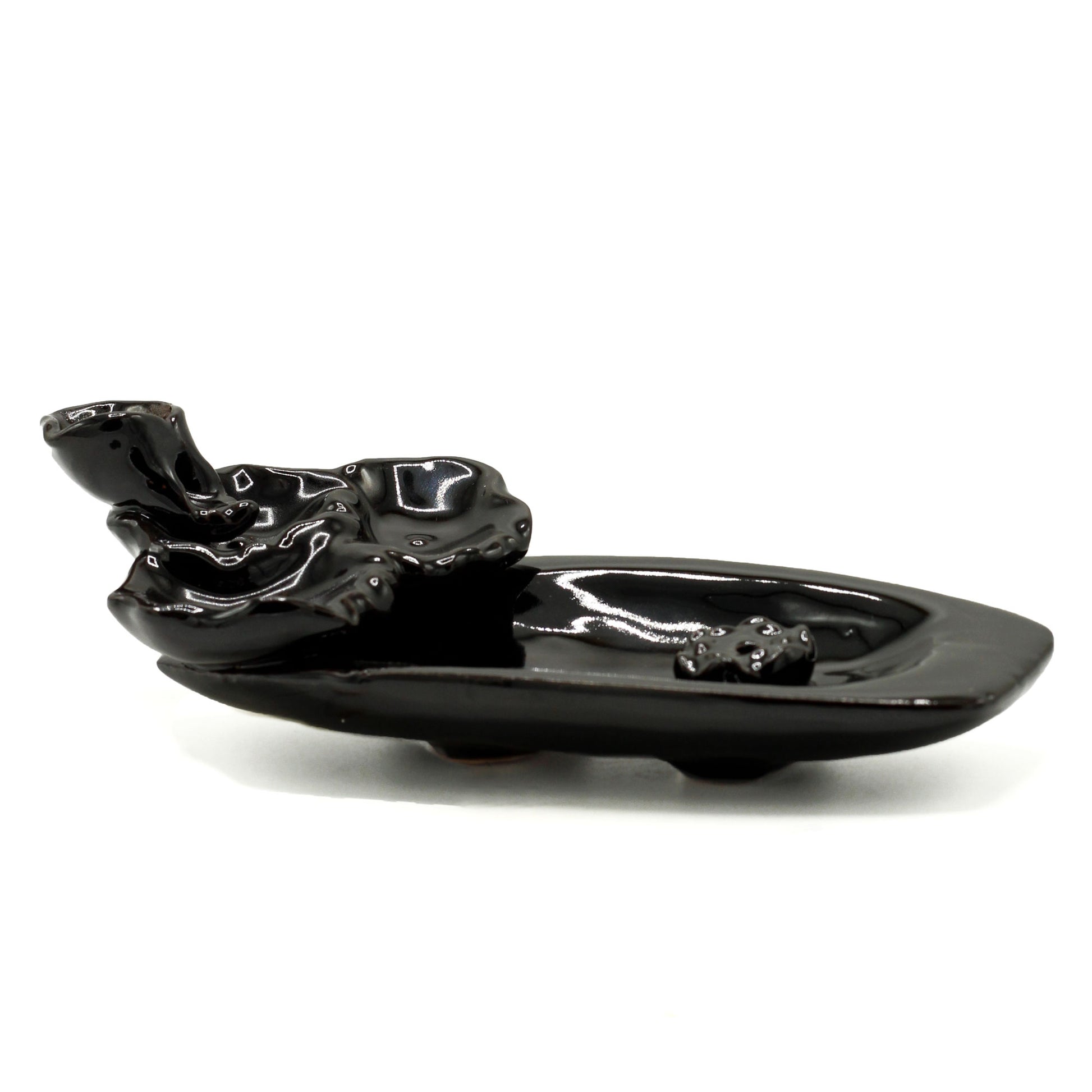 --Backflow Incense Burner - Lotus Pond & Incense Stick Holder-