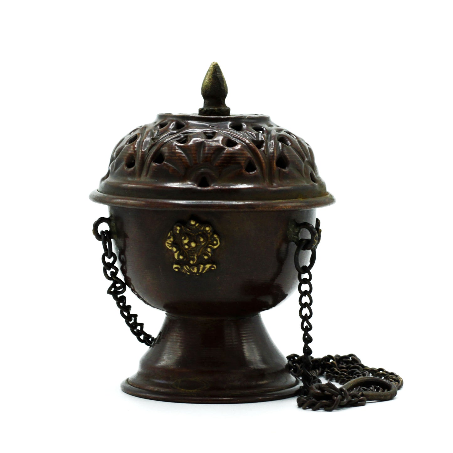 --Copper Tibetan Incense Burner - Classic Hanging-