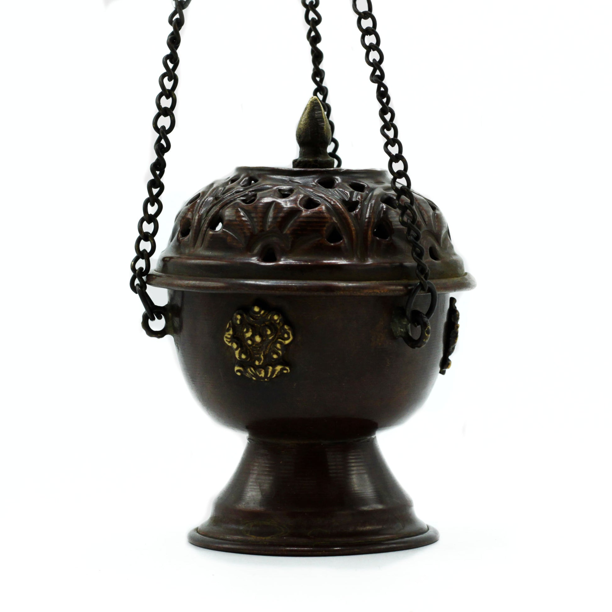 -1-Copper Tibetan Incense Burner - Classic Hanging-1