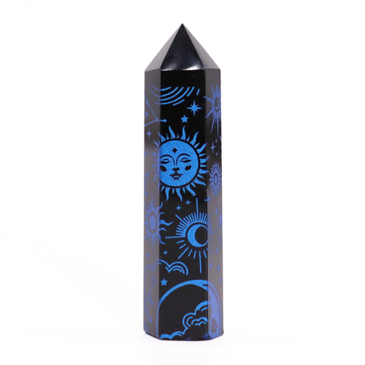 --Black Obsidian Point - Mystic Story - Midnight Blue-