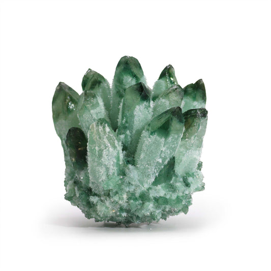 --Crafted Quartz Cluster - Green Ghost Quartz-