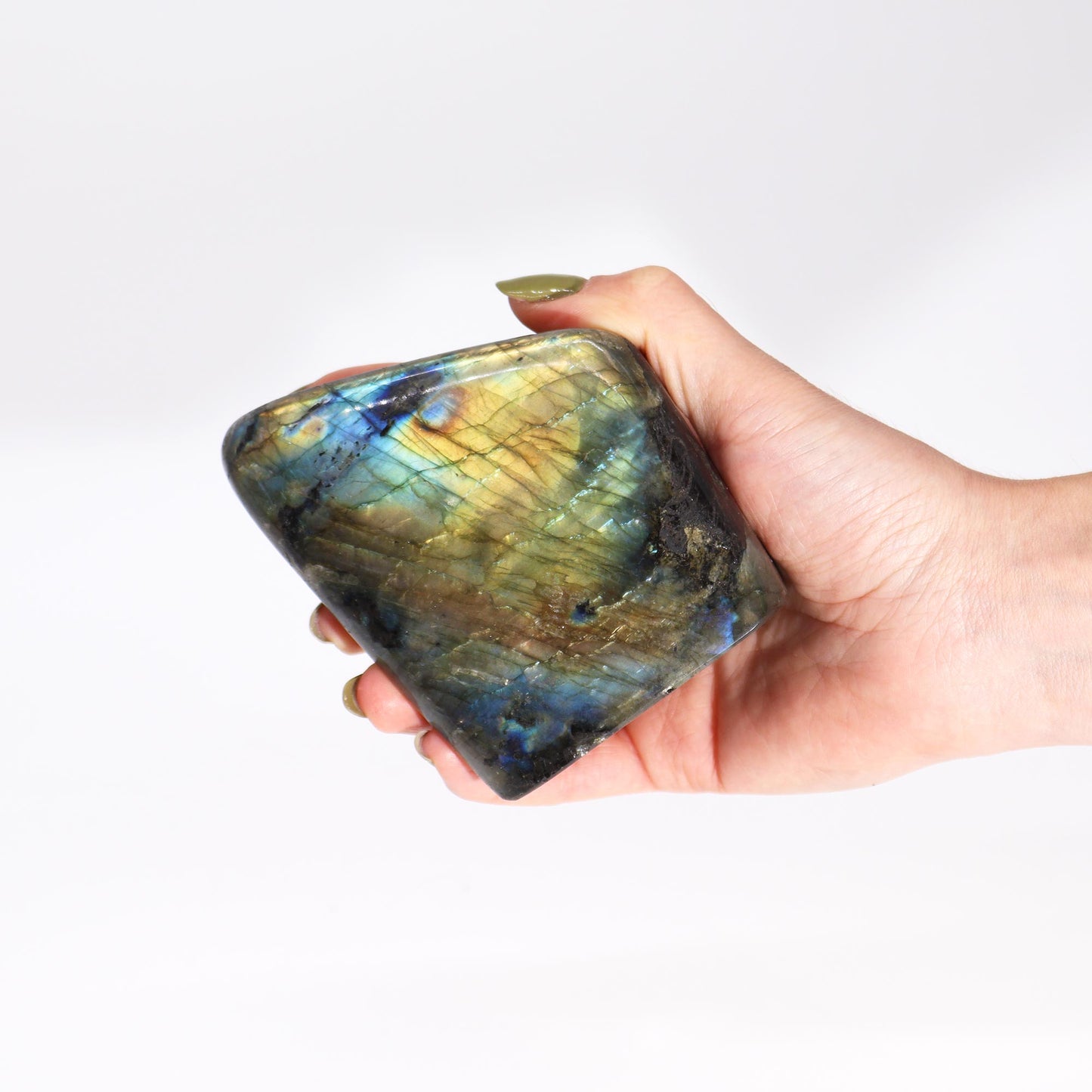 -2-Madagascar Labradorite Large Stone (approx 550-750gms  110-140mm)-2