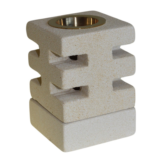 --Stone Oil Burner - Abstract Cuts-